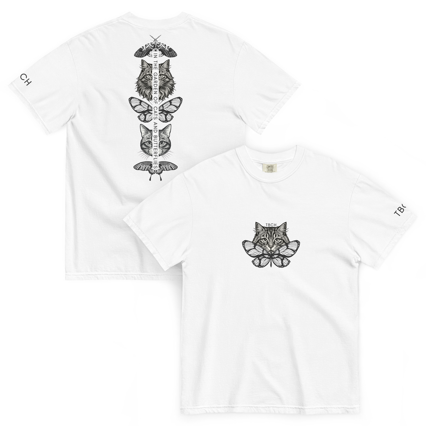 In the Garden Minimalist Tee (Long Haired Cat)