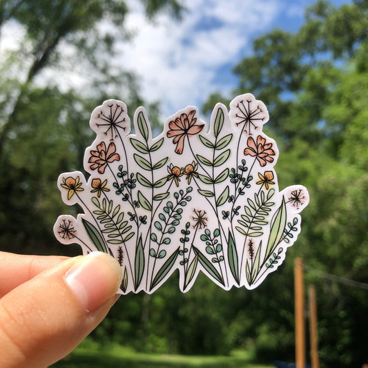 Wildflower Bunches Vinyl Sticker