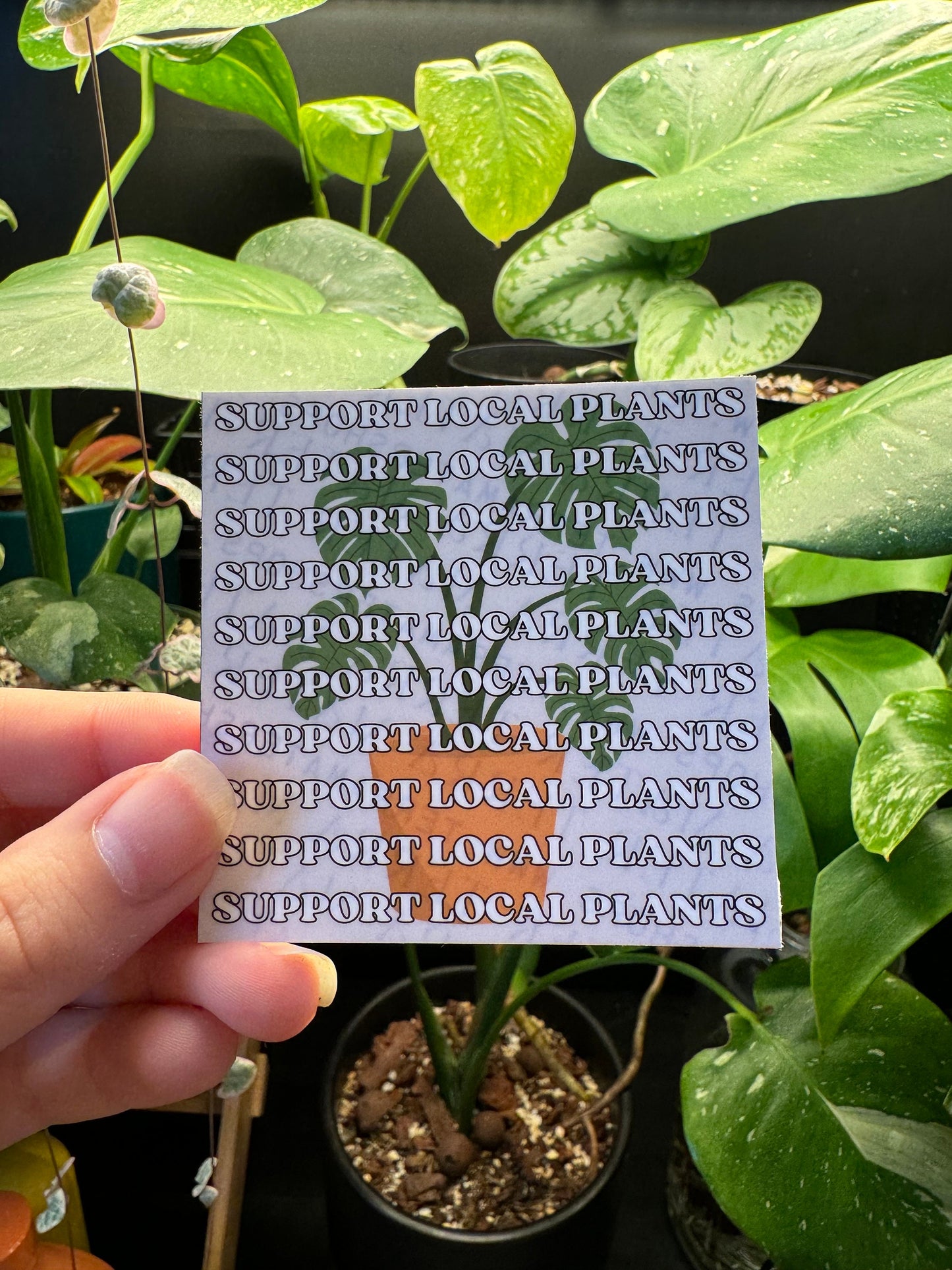 Support Local Plants Vinyl Sticker