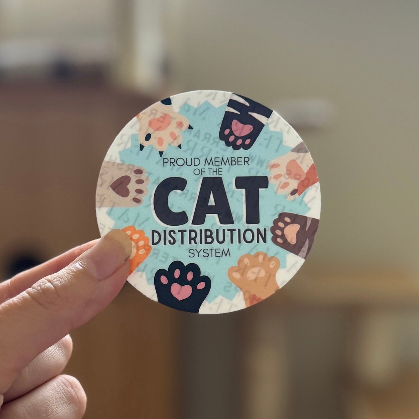 Cat Distribution System Vinyl Sticker